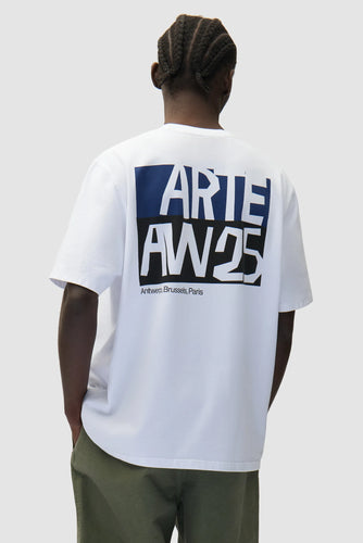 Arte T-Shirt Cut Out Print White