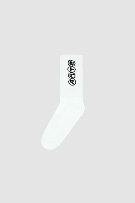 Arte Chaussettes avec Logo Circulaire White