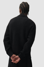 Charger l'image dans la galerie, Arte Pull Cardigan Stencil Zip Black