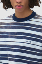 Charger l'image dans la galerie, Arte T-Shirt Manches Longues Sunfade Striped Navy
