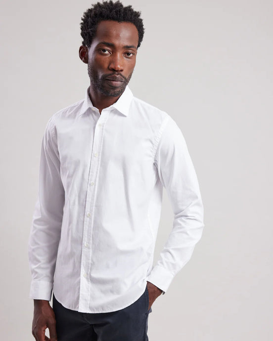 Hartord Chemise Sammy en Piqué de Coton Blanc