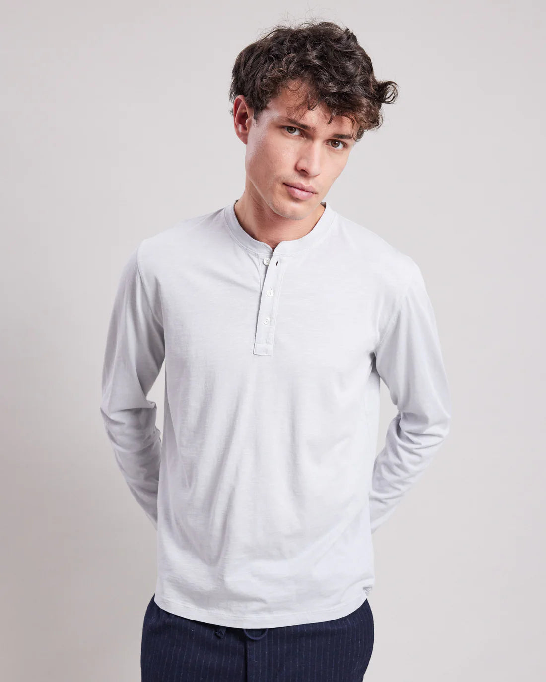 Hartford T-shirt Tunisien en Coton Slub Blanc