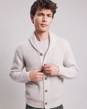 Charger l&#39;image dans la galerie, Hartford Pull Cardigan Shawl en Laine Ecru