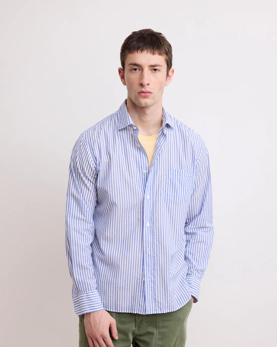 Hartord Chemise Paul en Popeline  Blue White