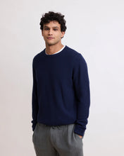 Charger l&#39;image dans la galerie, Hartford Pull Crew en Coton Piqué Navy
