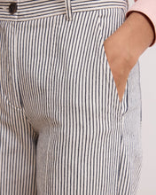 Charger l&#39;image dans la galerie, Hartford Pantalon Pastora en Twill White Blue