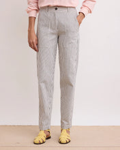 Charger l&#39;image dans la galerie, Hartford Pantalon Pastora en Twill White Blue