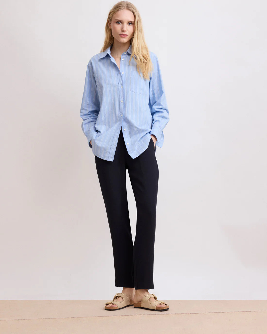 Hartford Pantalon Pirouette en Crêpe Navy