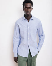 Charger l&#39;image dans la galerie, Hartord Chemise Paul en Coton Brossé Bleu Indigo