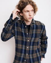 Charger l&#39;image dans la galerie, Hartord Chemise Paul en Flanelle Double Face Militaire Bleu