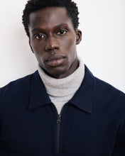 Charger l&#39;image dans la galerie, Hartford Sweatshirt Polo Zippé en Coton Laine Bleu Marine