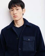 Charger l&#39;image dans la galerie, Hartford Veste Utility en Sherpa Bleu Marine