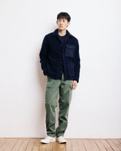 Charger l&#39;image dans la galerie, Hartford Veste Utility en Sherpa Bleu Marine