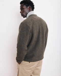 Hartford Veste Bomber en Laine Bouillie Vert Militaire