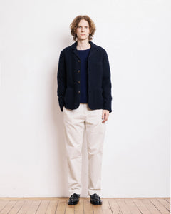 Hartford Veste en Laine Bouillie Bleu Marine