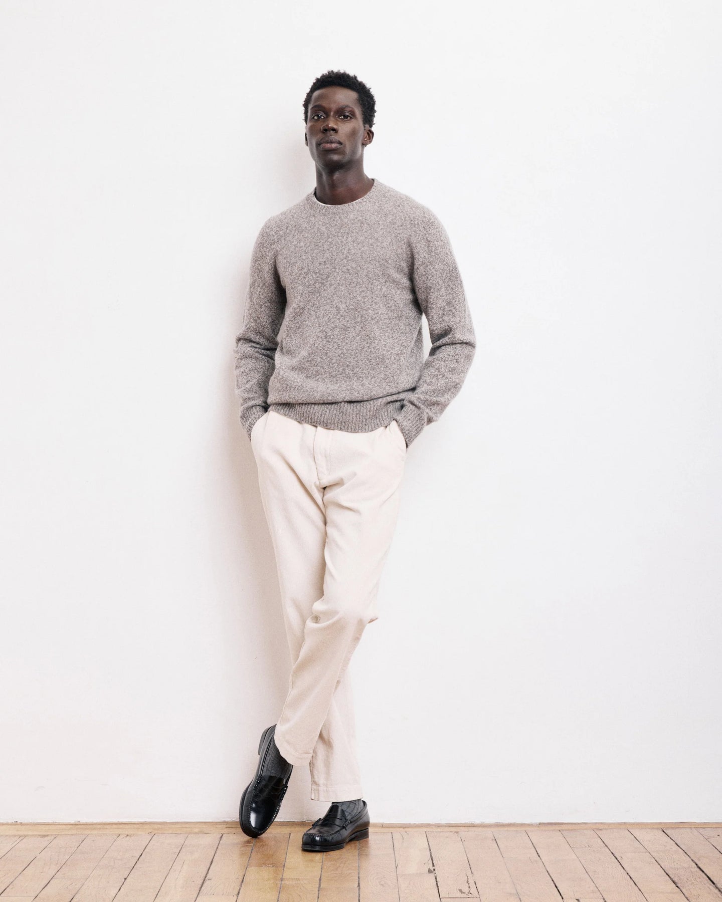 Hartford Pull Crew en Laine Gris