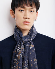 Charger l&#39;image dans la galerie, Hartford Echarpe Bandana en Laine Bleu Marine