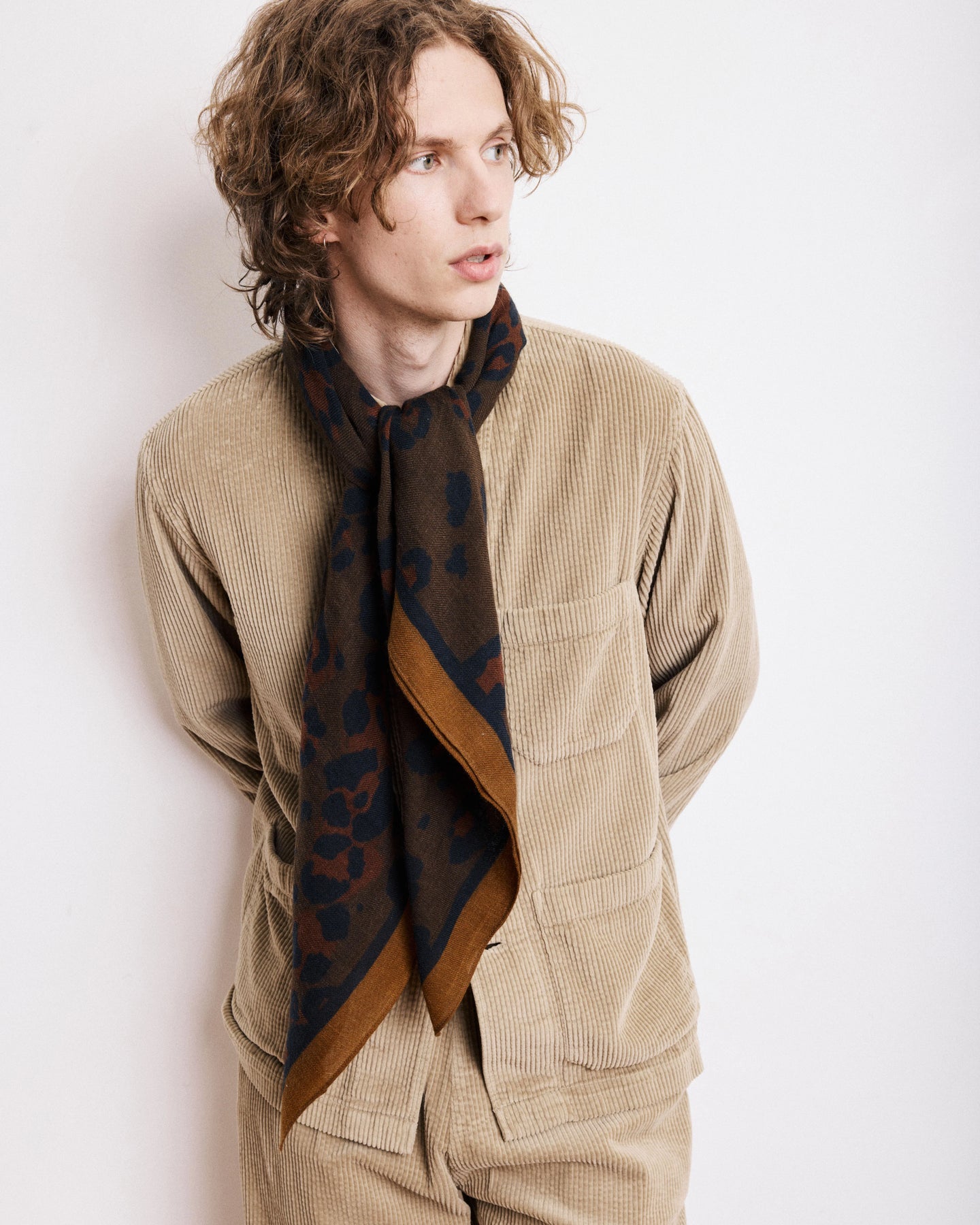 Hartford Echarpe en Laine Leopard