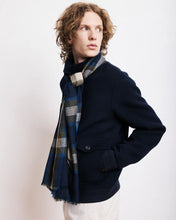 Charger l&#39;image dans la galerie, Hartford Echarpe en Laine Tartan Vert Bleu