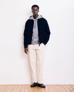 Hartford Blouson Doug en Laine Double Face Bleu Marine