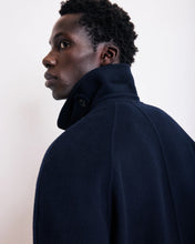Charger l&#39;image dans la galerie, Hartford Manteau Craig en Laine Double Face Bleu Marine
