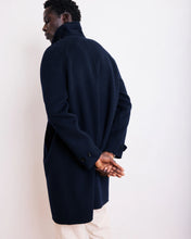 Charger l&#39;image dans la galerie, Hartford Manteau Craig en Laine Double Face Bleu Marine