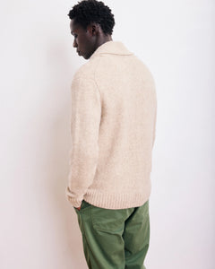 Hartford Cardigan Shawl en Laine Beige