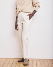 Charger l&#39;image dans la galerie, Hartford Pantalon Paisible en Coton Brossé Ecru