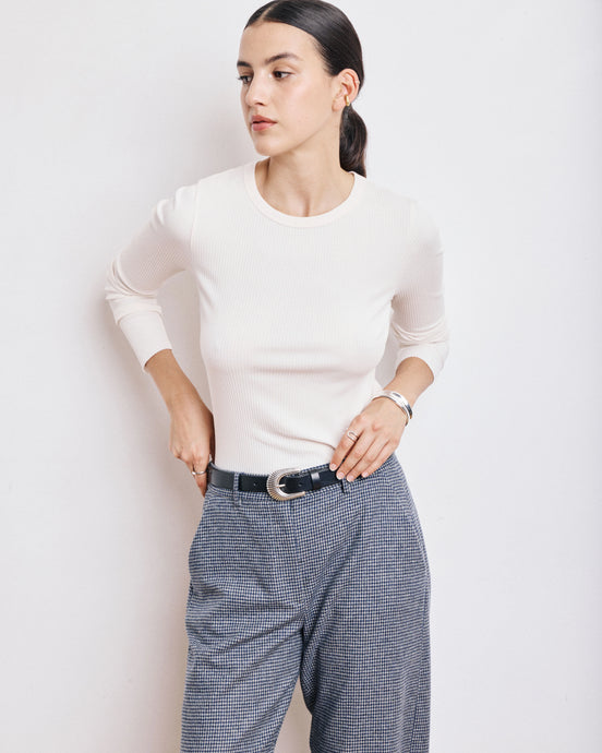 Hartford T-Shirt Tattoo en Coton Modal Ecru