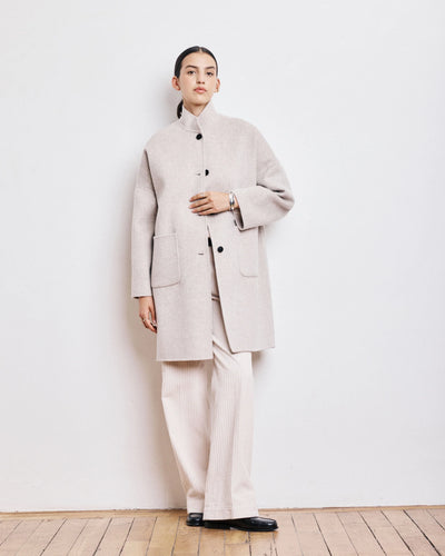 Hartford Manteau Vadim en Laine Naturel