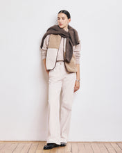 Charger l&#39;image dans la galerie, Hartford Gilet Veepie en Patchwork Beige Ecru