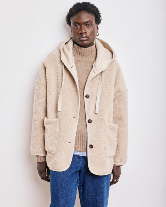 Hartford Manteau Visalia en Sherpa Sable