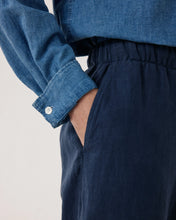 Charger l'image dans la galerie, Hartord Pantalon Joggy en Lin Navy Blue