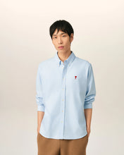 Charger l'image dans la galerie, AMI Chemise Classique Ami de Coeur Rouge Oxford Bleu Ciel
