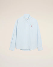 Charger l'image dans la galerie, AMI Chemise Ami de Coeur Rouge Oxford Rayé Bleu Ciel