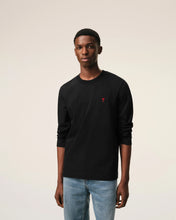 Charger l'image dans la galerie, AMI T-shirt Manches Longues Ami de Coeur Noir