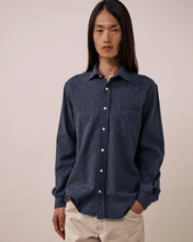 Charger l'image dans la galerie, Hartord Chemise Paul en Coton Double Face Bleu Marine