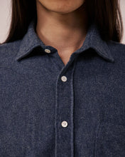 Charger l'image dans la galerie, Hartord Chemise Paul en Coton Double Face Bleu Marine