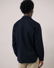 Charger l'image dans la galerie, Hartord Surchemise Percey en Flanelle de Laine Bleu Marine