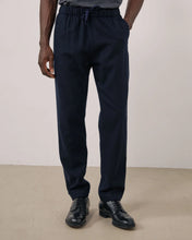 Charger l'image dans la galerie, Hartford Pantalon Joggy en Flanelle de Laine Bleu Marine