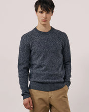Charger l'image dans la galerie, Hartford Pull Seamless Crew en Laine Bleu Marine