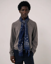 Charger l'image dans la galerie, Hartford Echarpe Bandana en Laine Bleu Marine