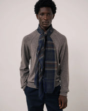 Charger l'image dans la galerie, Hartford Echarpe Tartan en Laine Bleu Gris