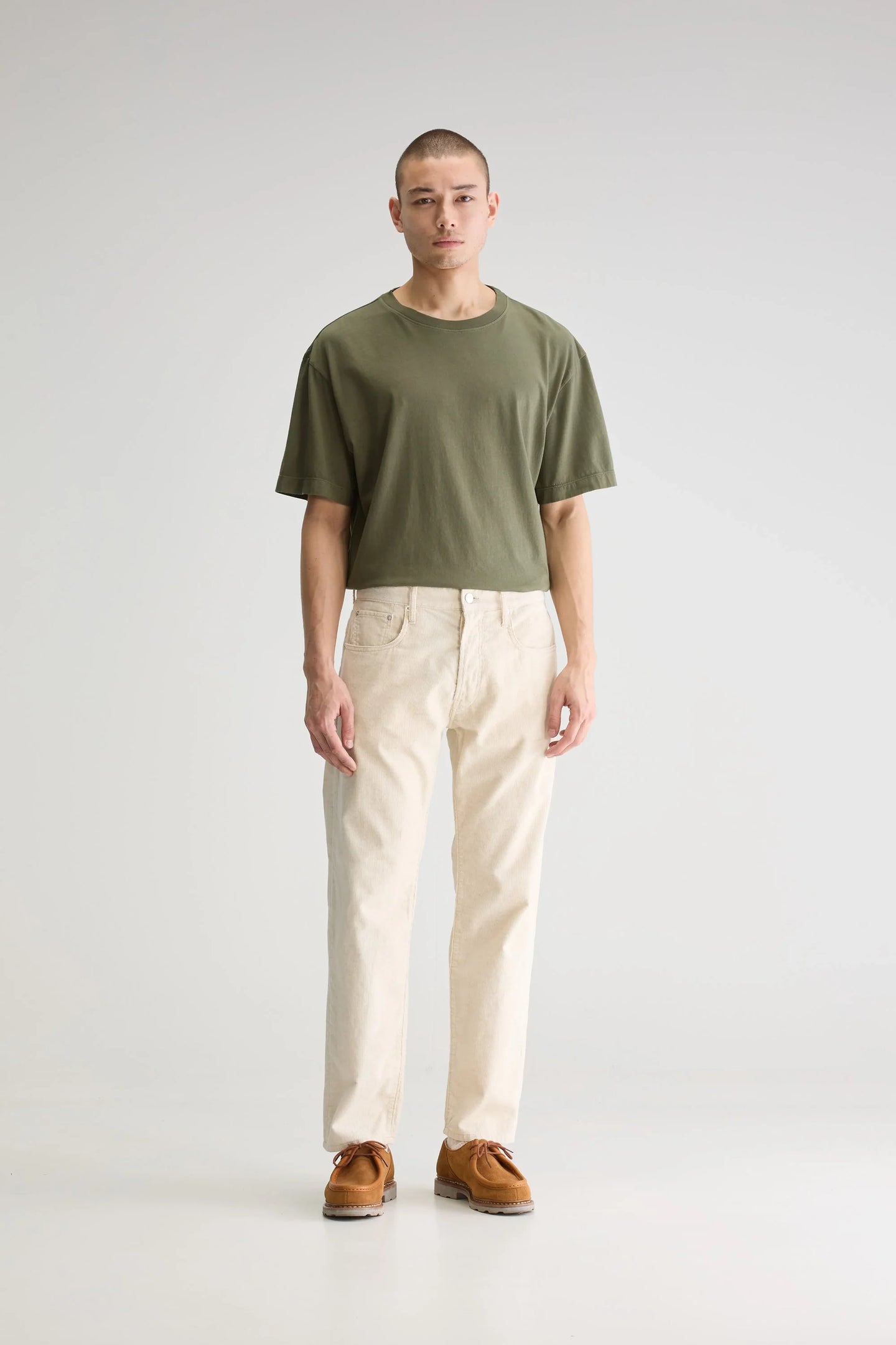 Bellerose Pantalon Percy en Velours Calcaire