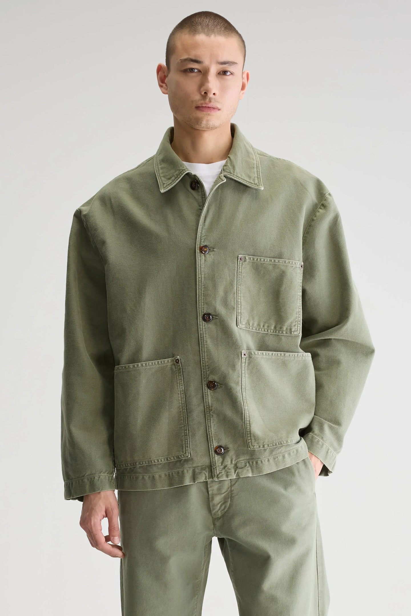Bellerose Veste Kadillac en coton Dusty Olive
