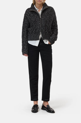 Closed Jean Pedal Pusher en Velours Black