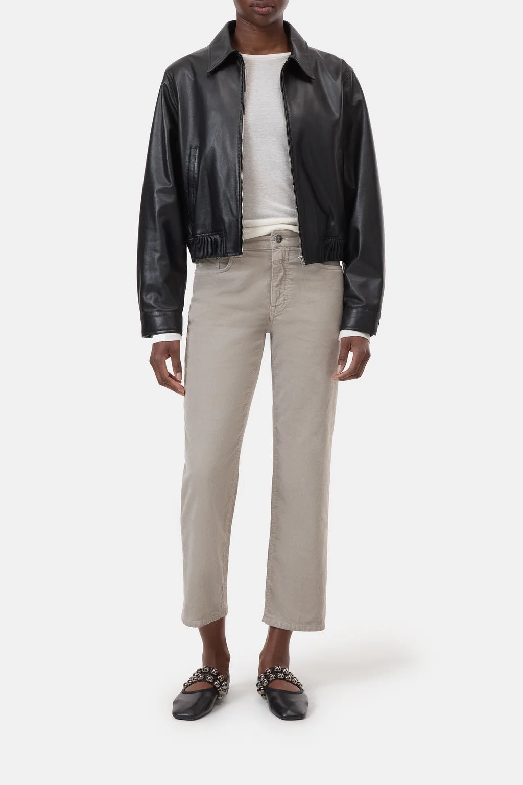 Closed Jean Milo en Velours Mud Grey