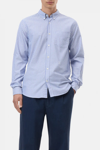 Closed Chemise Oxford Rayures Ocean Blue