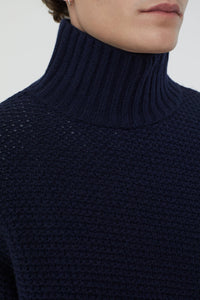 Closed Pull Jumper Col roulé Dark night