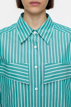 Charger l&#39;image dans la galerie, Closed Chemise Rayée en Coton Meadow Green